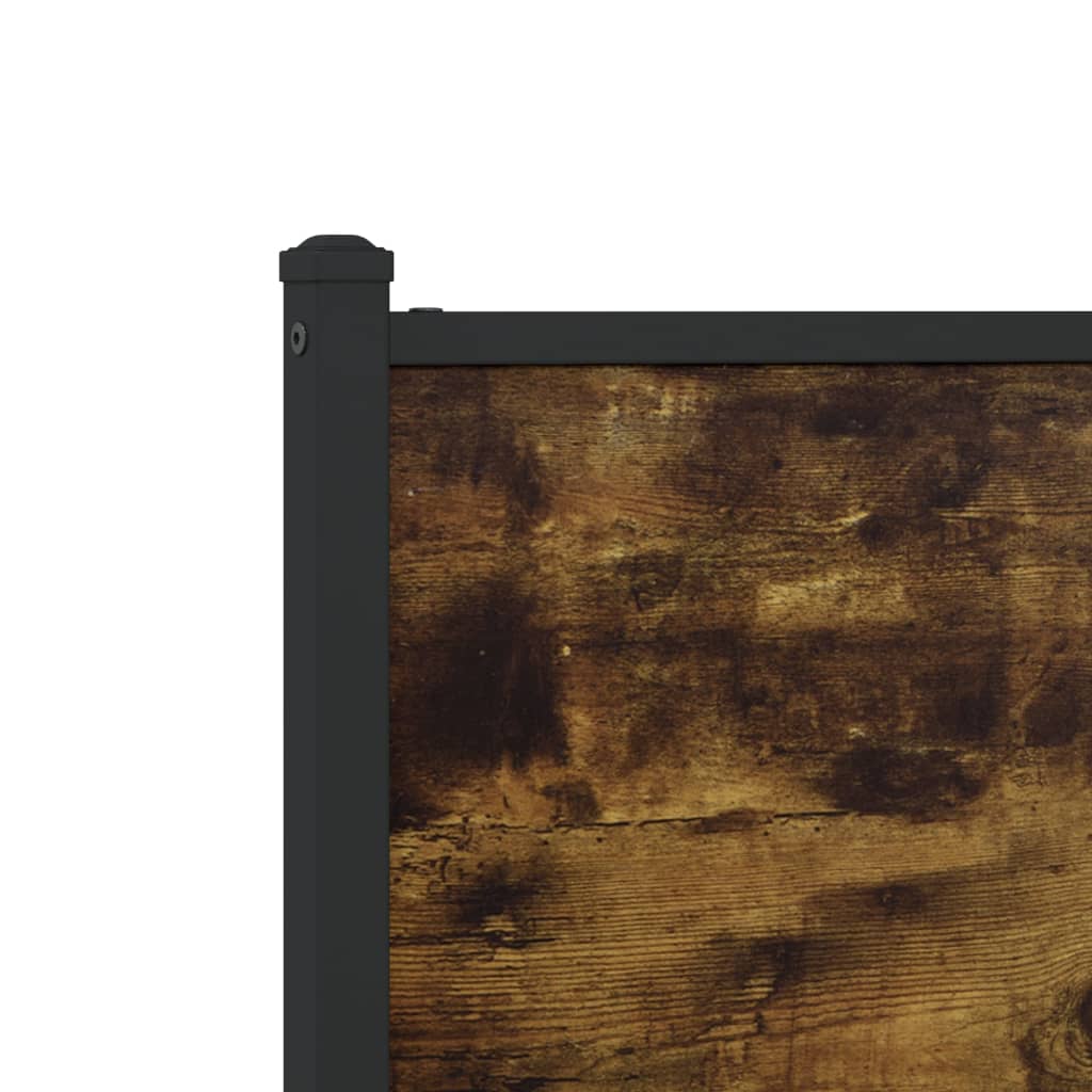 sengeramme uden madras 90x190 cm metal røget egetræsfarve