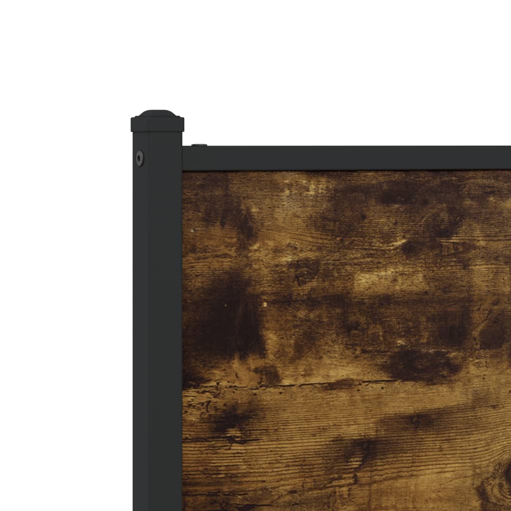 sengeramme uden madras 100x200 cm metal røget egetræsfarve