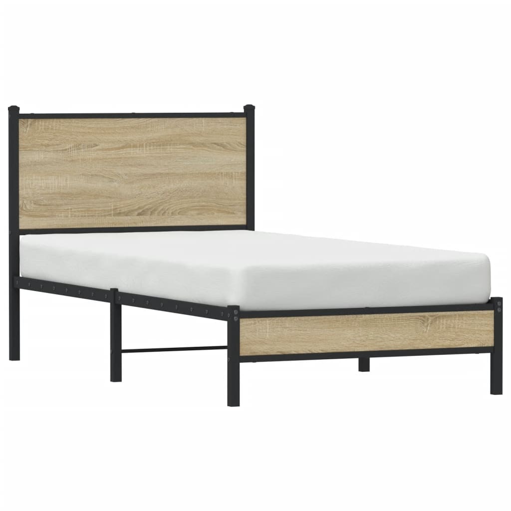 sengeramme uden madras 90x190 cm metal sonoma-eg