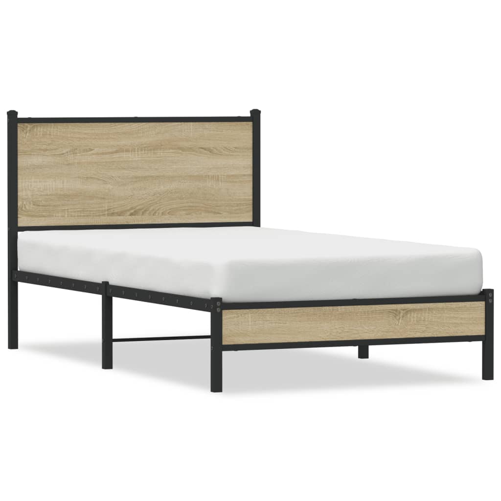 sengeramme uden madras 100x200 cm metal sonoma-eg