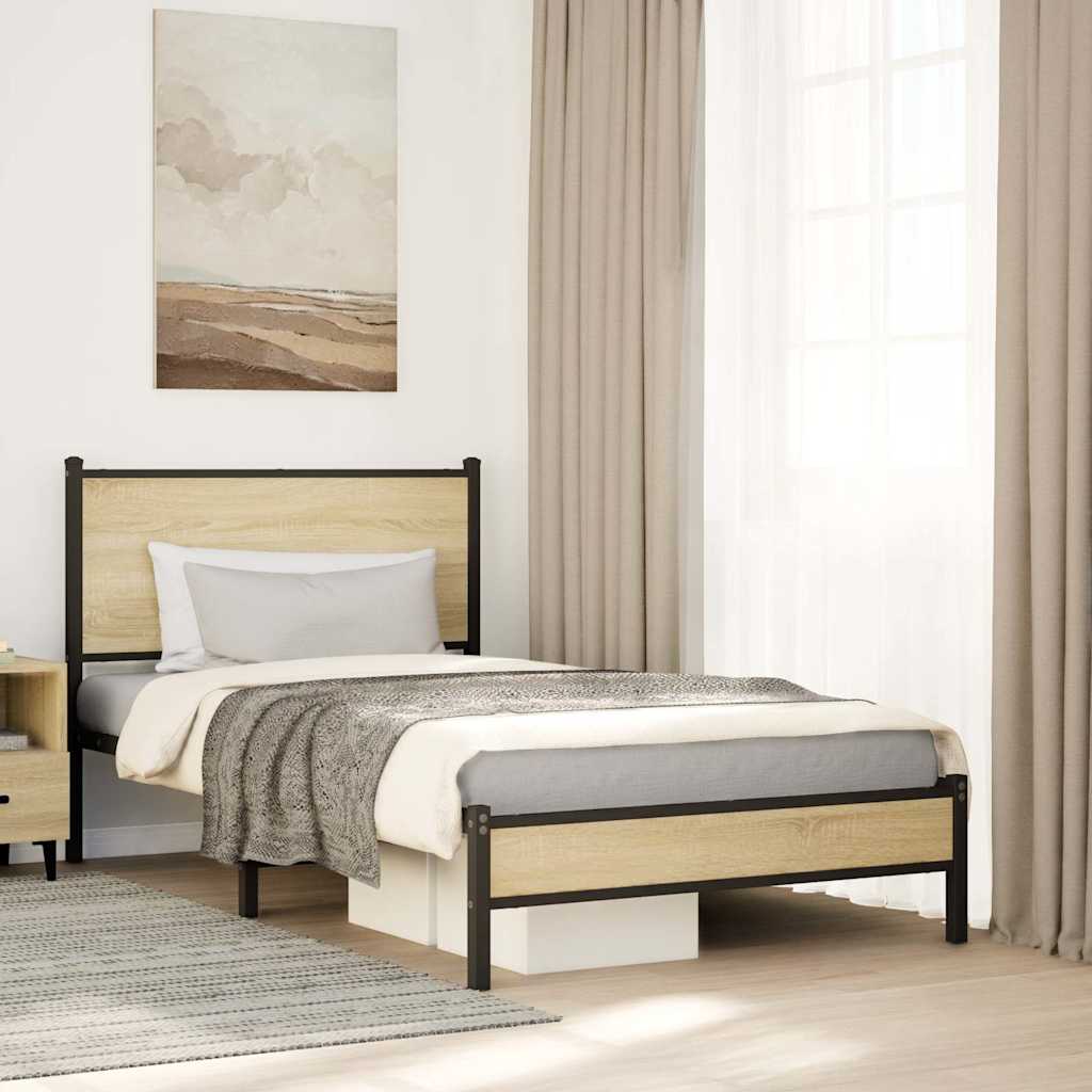 sengeramme uden madras 107x203 cm metal sonoma-eg