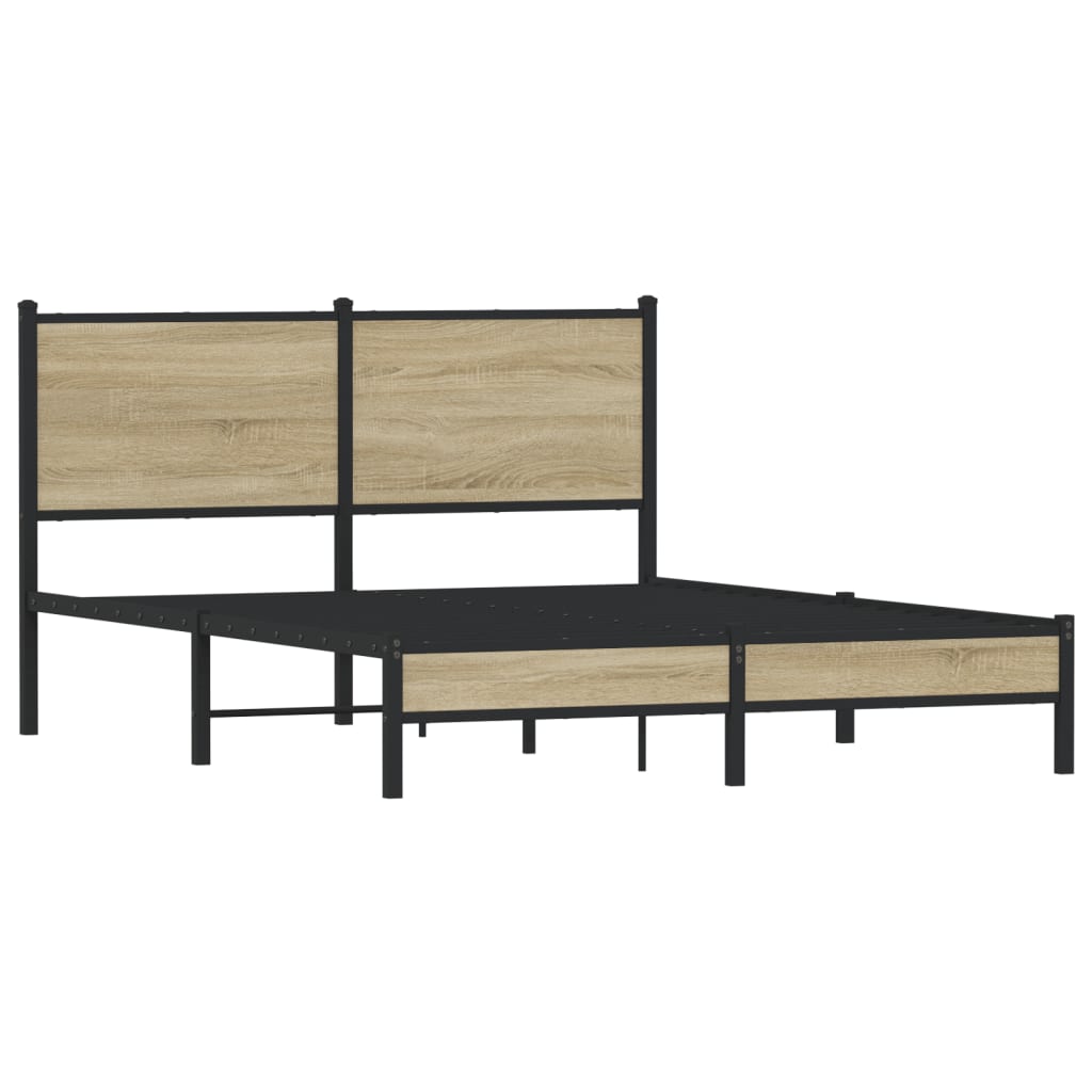 sengeramme uden madras 150x200 cm metal sonoma-eg