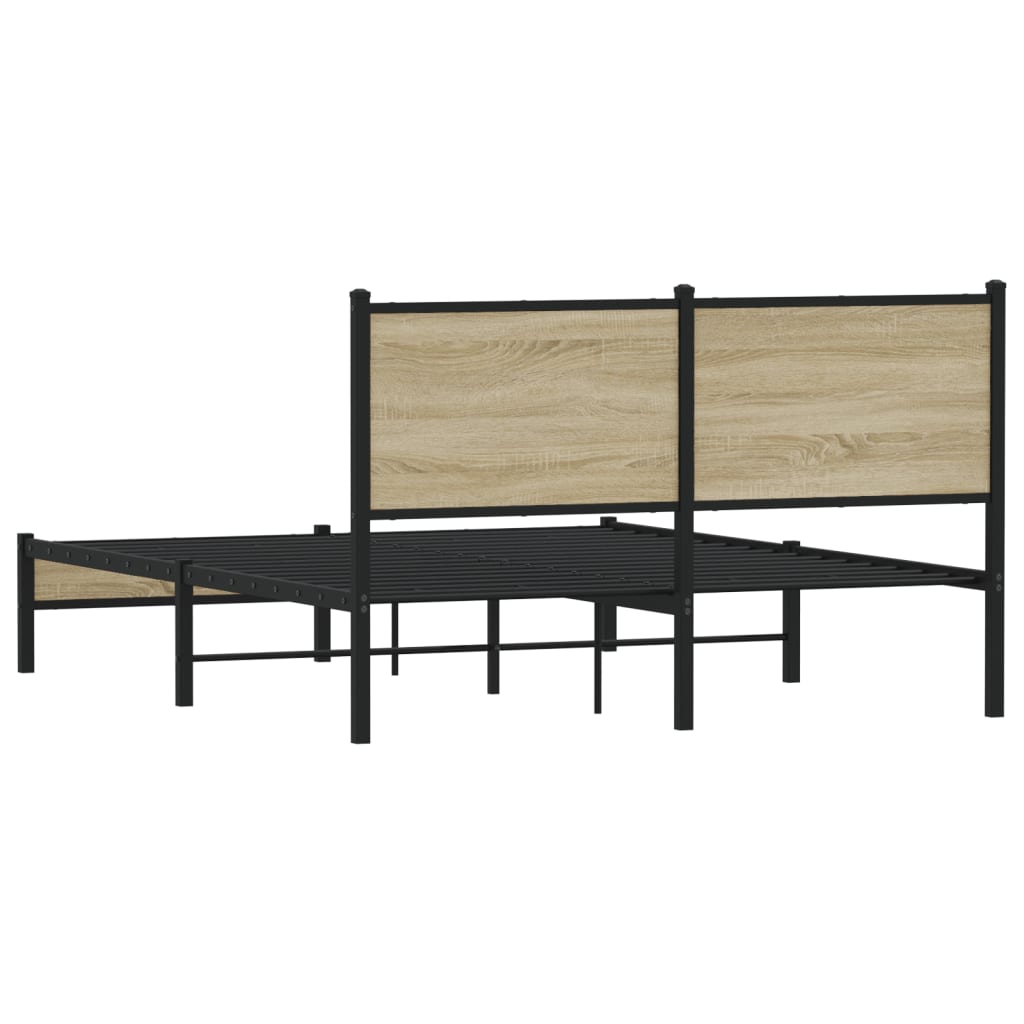sengeramme uden madras 150x200 cm metal sonoma-eg