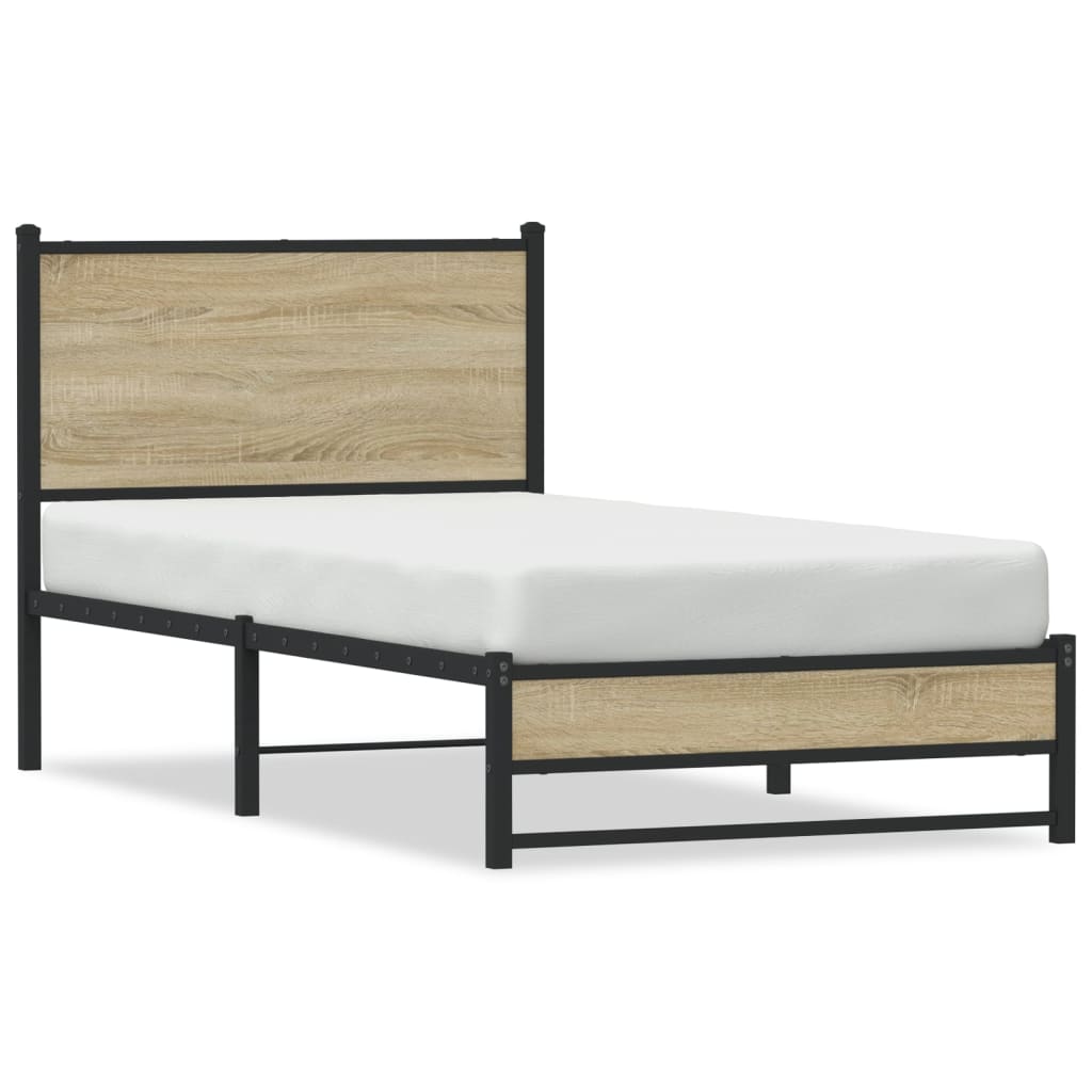 sengeramme uden madras 75x190 cm metal sonoma-eg