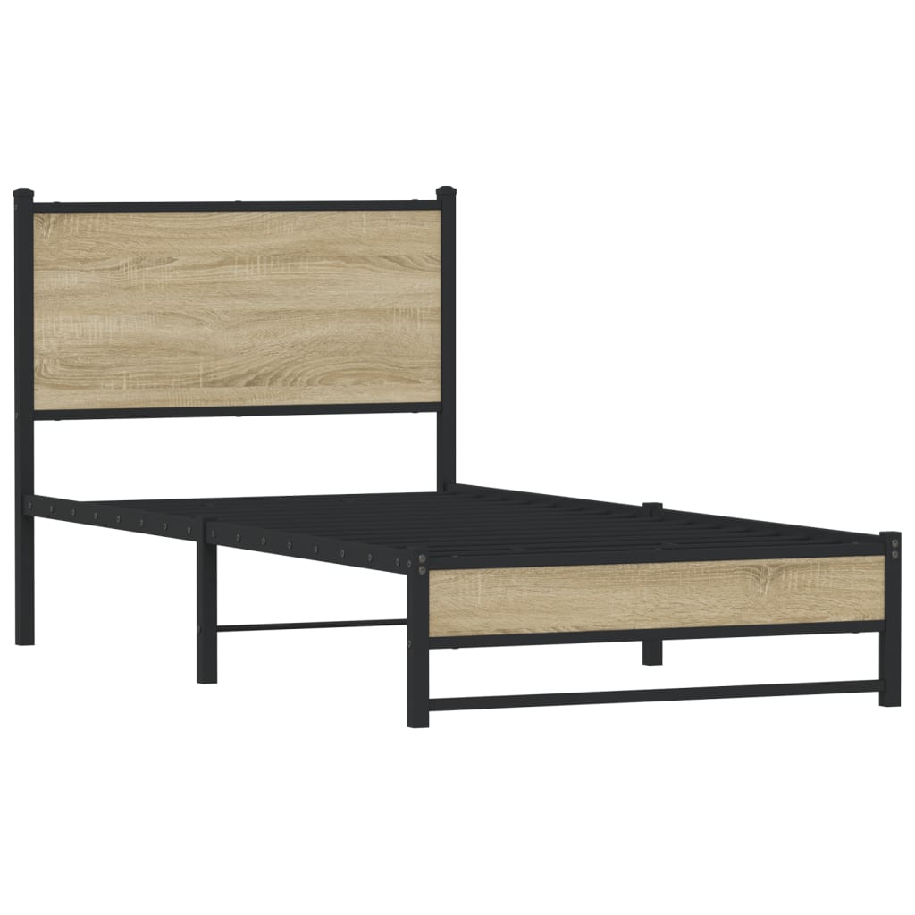 sengeramme uden madras 90x190 cm metal sonoma-eg