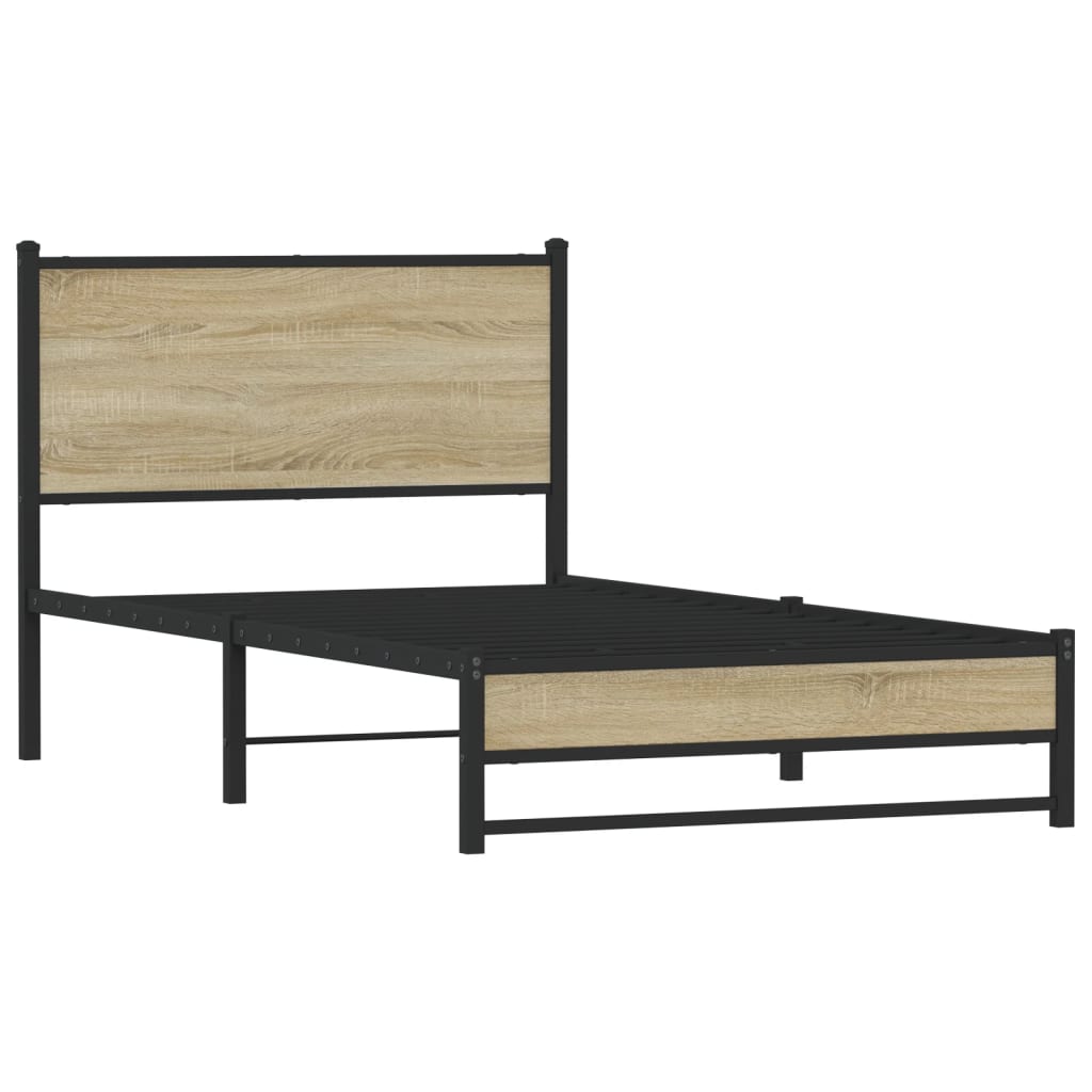sengeramme uden madras 100x200 cm metal sonoma-eg