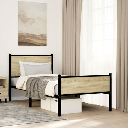 sengeramme uden madras 75x190 cm metal sonoma-eg
