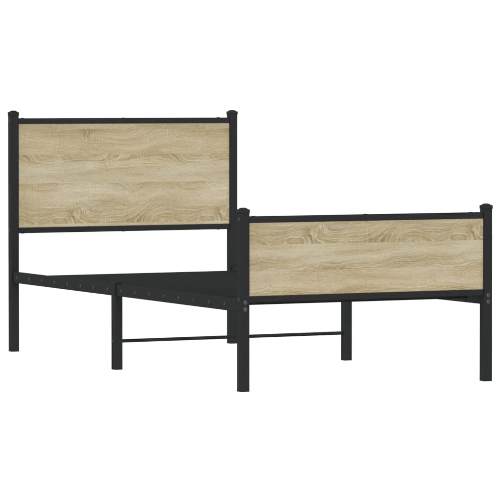 sengeramme uden madras 90x200 cm metal sonoma-eg