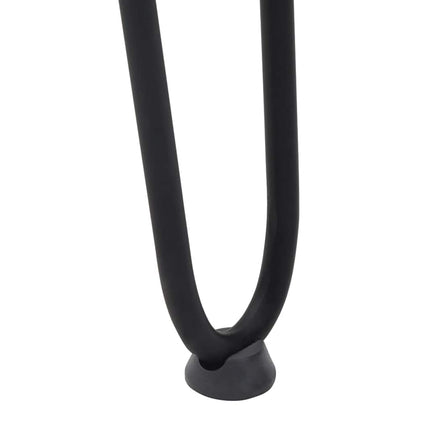 hårnåleben til sofabord 4 stk. sort 42 cm massivt stål