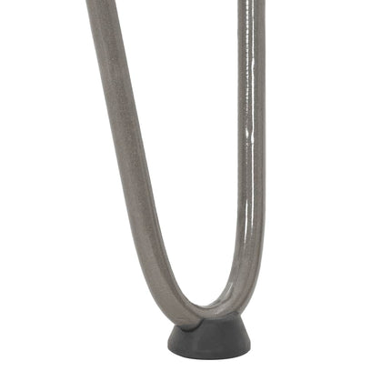 hårnåleben til sofabord 4 stk. naturstål 42 cm massivt stål
