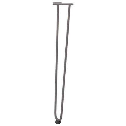 hårnåleben til konsolborde til konsolbord 4 stk. naturstål 72 cm massivt stål