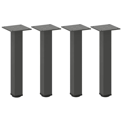 sofabordsben 4 stk. antracit 42-44 cm stål