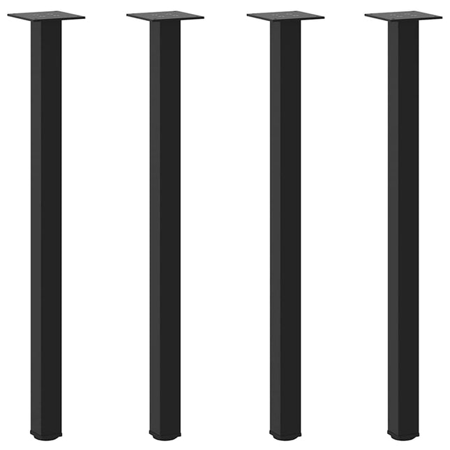konsolbordben 4 stk. sort 72-74 cm stål