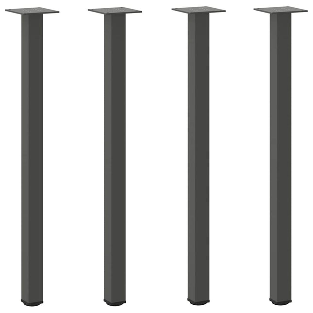 konsolbordben 4 stk. antracit 72-74 cm stål