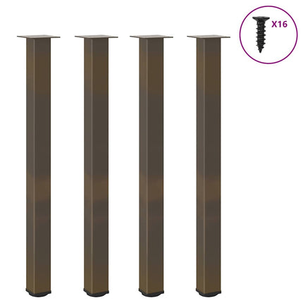 barbordsben 4 stk. naturstål 110-112 cm stål