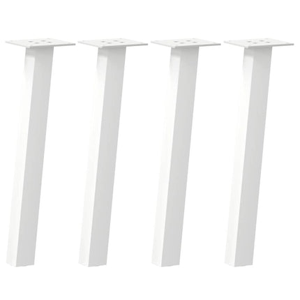 sofabordsben 4 stk. hvid 42 cm stål