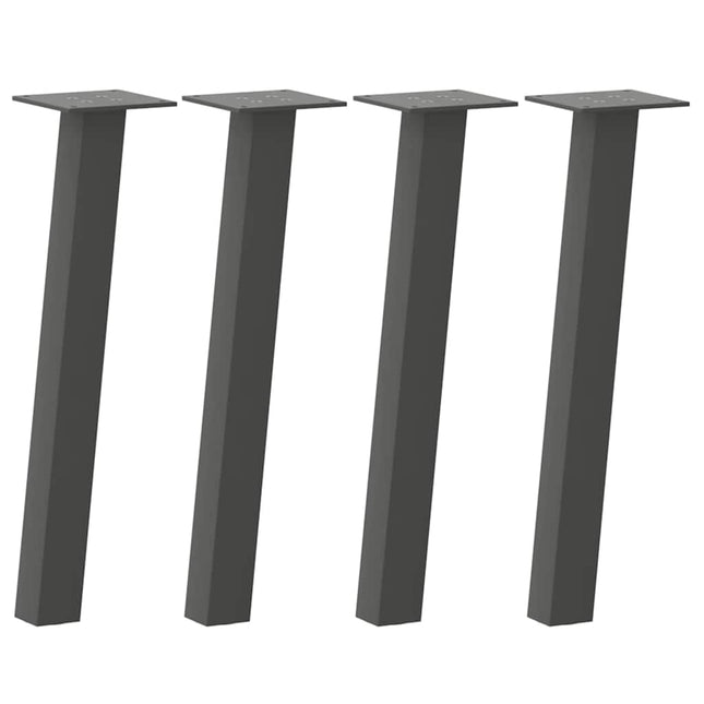 sofabordsben 4 stk. antracit 42 cm stål
