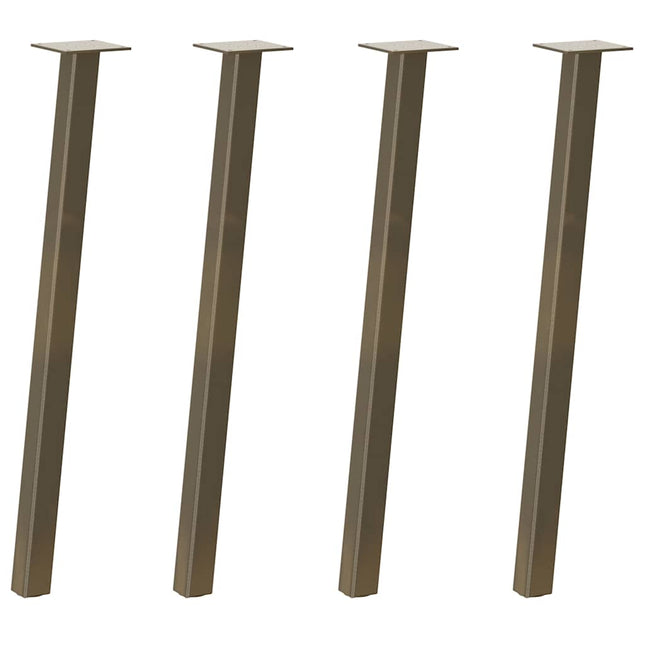 konsolbordben 4 stk. naturstål 72 cm stål