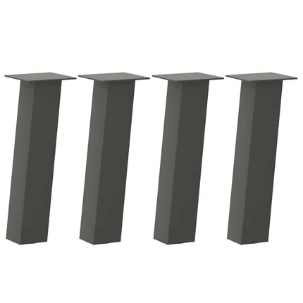 sofabordsben 4 stk. antracit 30 cm stål