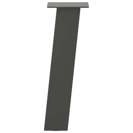 sofabordsben 4 stk. antracit 30 cm stål