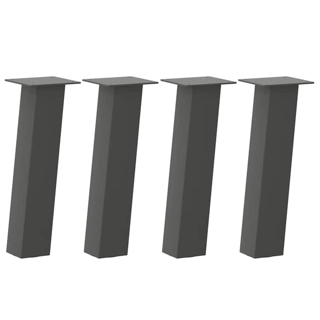 sofabordsben 4 stk. antracit 42 cm stål