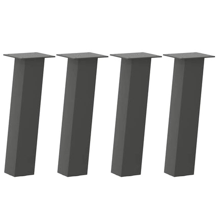 sofabordsben 4 stk. antracit 42 cm stål