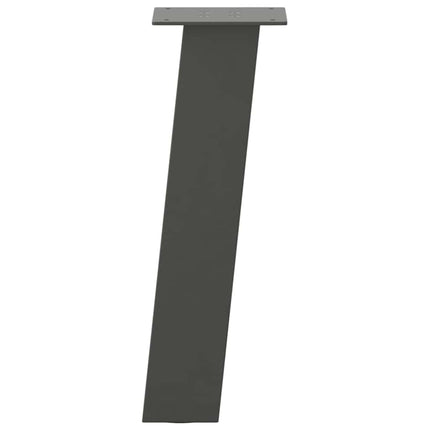 sofabordsben 4 stk. antracit 42 cm stål