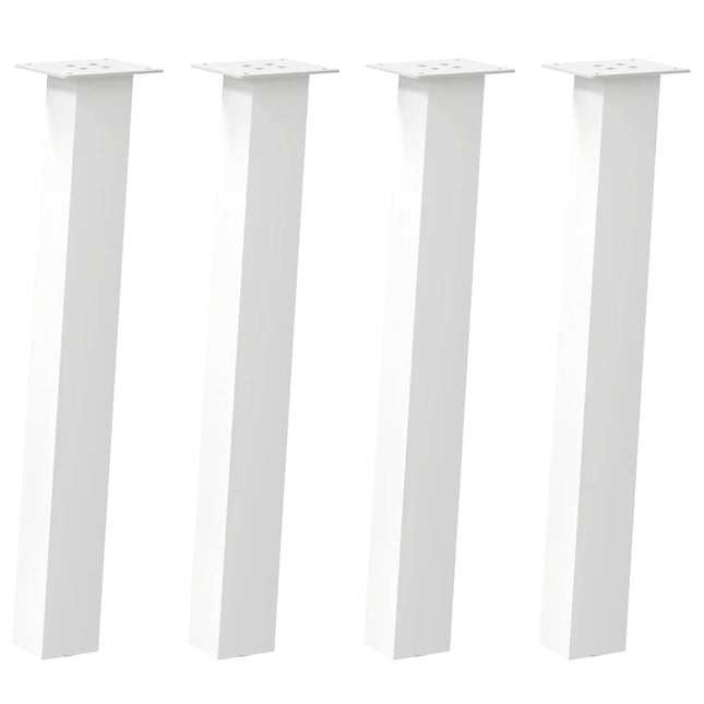 konsolbordben 4 stk. hvid 72 cm stål