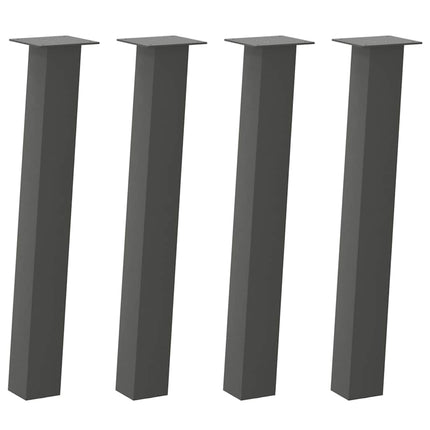konsolbordben 4 stk. antracit 72 cm stål
