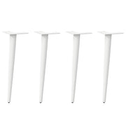 sofabordben konisk form 4 stk. hvid 30-31 cm stål