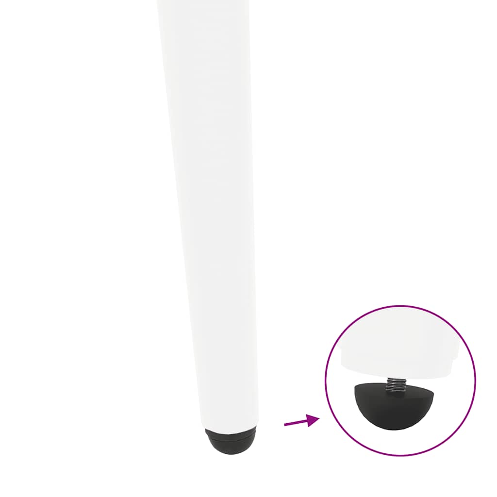 sofabordben konisk form 4 stk. hvid 30-31 cm stål
