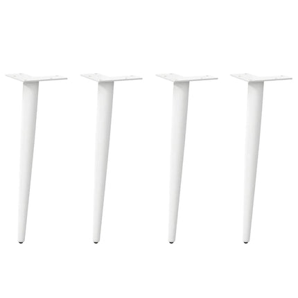 sofabordben konisk form 4 stk. hvid 42-43 cm stål