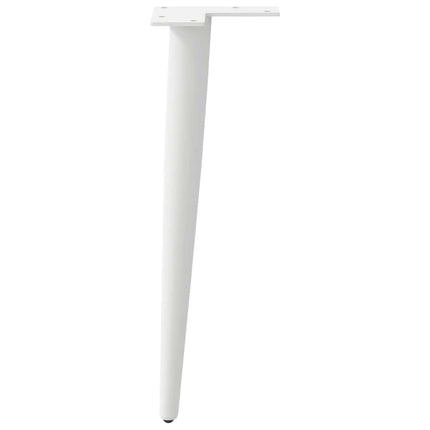 sofabordben konisk form 4 stk. hvid 42-43 cm stål