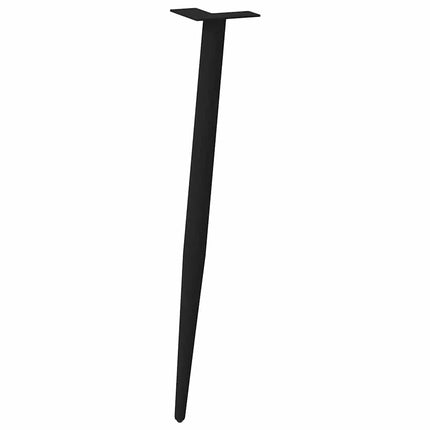 konsolbordben konisk form 4 stk. sort 72-73 cm stål