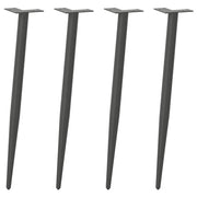 konsolbordben konisk form 4 stk. antracit 72-73 cm stål