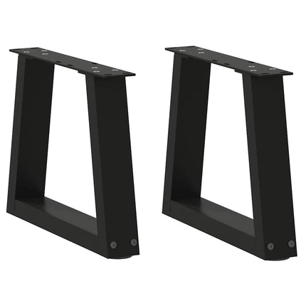 sofabordsben V-formet 2 stk. sort 30x(30-31,3) cm stål