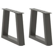 sofabordben V-formet 2 stk. antracit 30x(30-31,3) cm stål