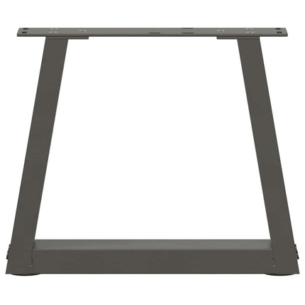 sofabordben V-formet 2 stk. antracit 30x(30-31,3) cm stål