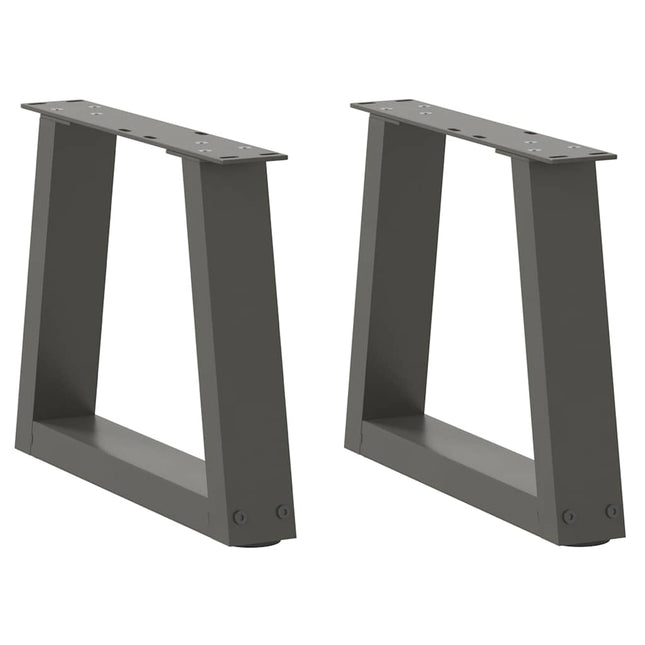 sofabordsben V-formet 2 stk. antracit 40x(30-31,3) cm stål