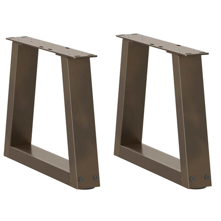sofabordsben V-formet 2 stk. naturstål 40x(30-31,3) cm stål