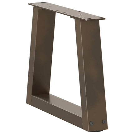sofabordsben V-formet 2 stk. naturstål 40x(30-31,3) cm stål