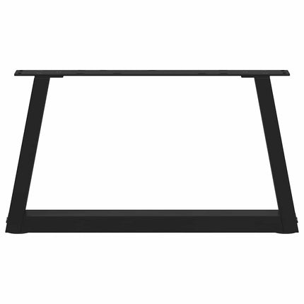 sofabordsben V-formet 2 stk. sort 50x(30-31,3) cm stål