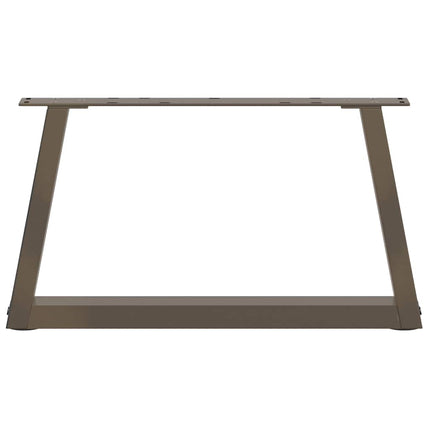 sofabordsben V-formet 2 stk. naturstål 50x(30-31,3) cm stål