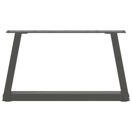 sofabordsben V-formet 2 stk. antracit 70x(30-31,3) cm stål