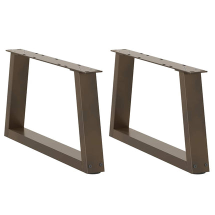 sofabordsben V-formet 2 stk. naturstål 70x(30-31,3) cm stål
