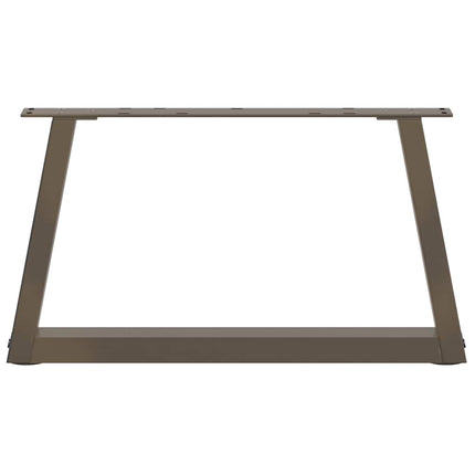sofabordsben V-formet 2 stk. naturstål 70x(30-31,3) cm stål