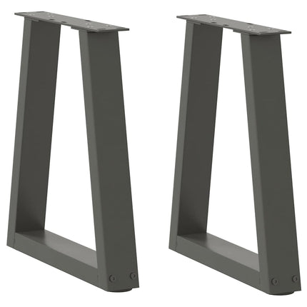 sofabordsben V-formet 2 stk. antracit 28 x (42-43,3) cm stål
