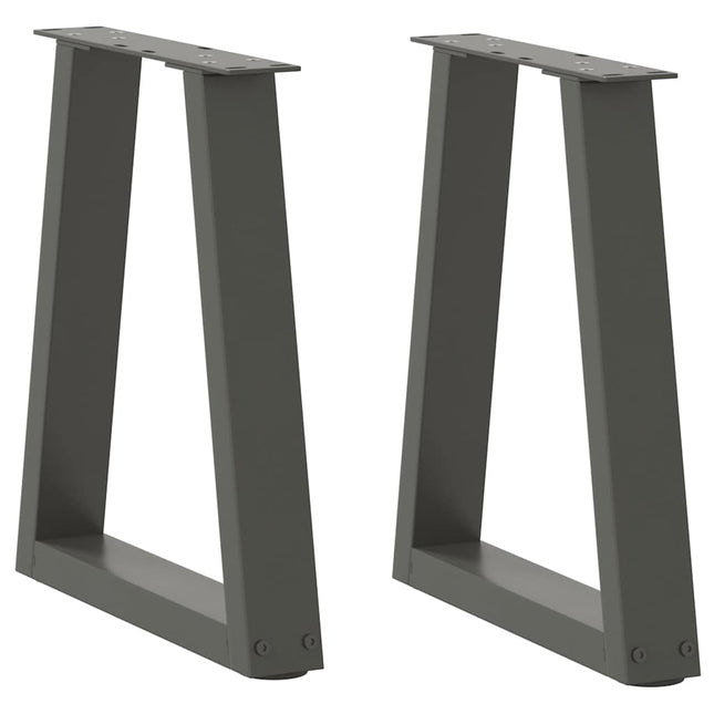 sofabordsben V-formet 2 stk. antracit 28 x (42-43,3) cm stål