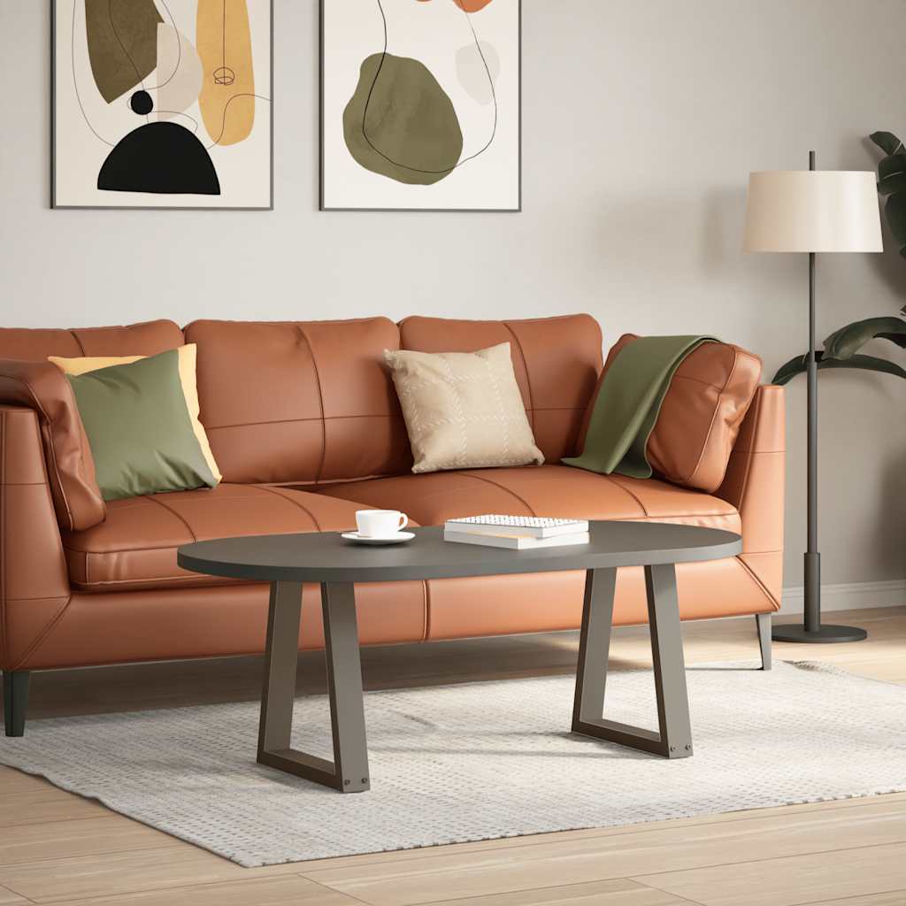 sofabordsben V-formet 2 stk. naturstål 28 x (42-43,3) cm stål