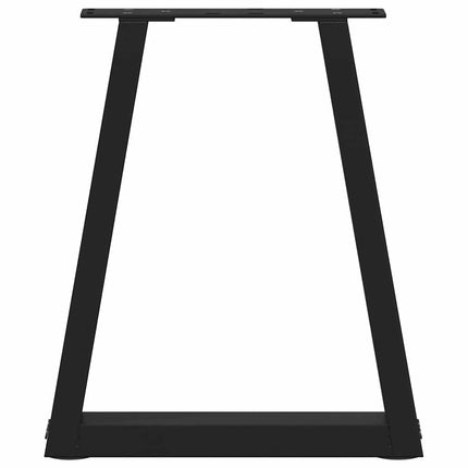 sofabordsben V-formet 2 stk. sort 38 x (42-43,3) cm stål